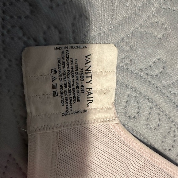 2 pk Vanity Fair Beauty Back Bras - Full Coverage Size 42D (Set of 2) - Picture 11 of 11